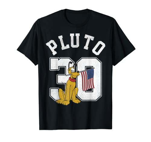 Disney Mickey And Friends Pluto American Flag Collegiate Camiseta