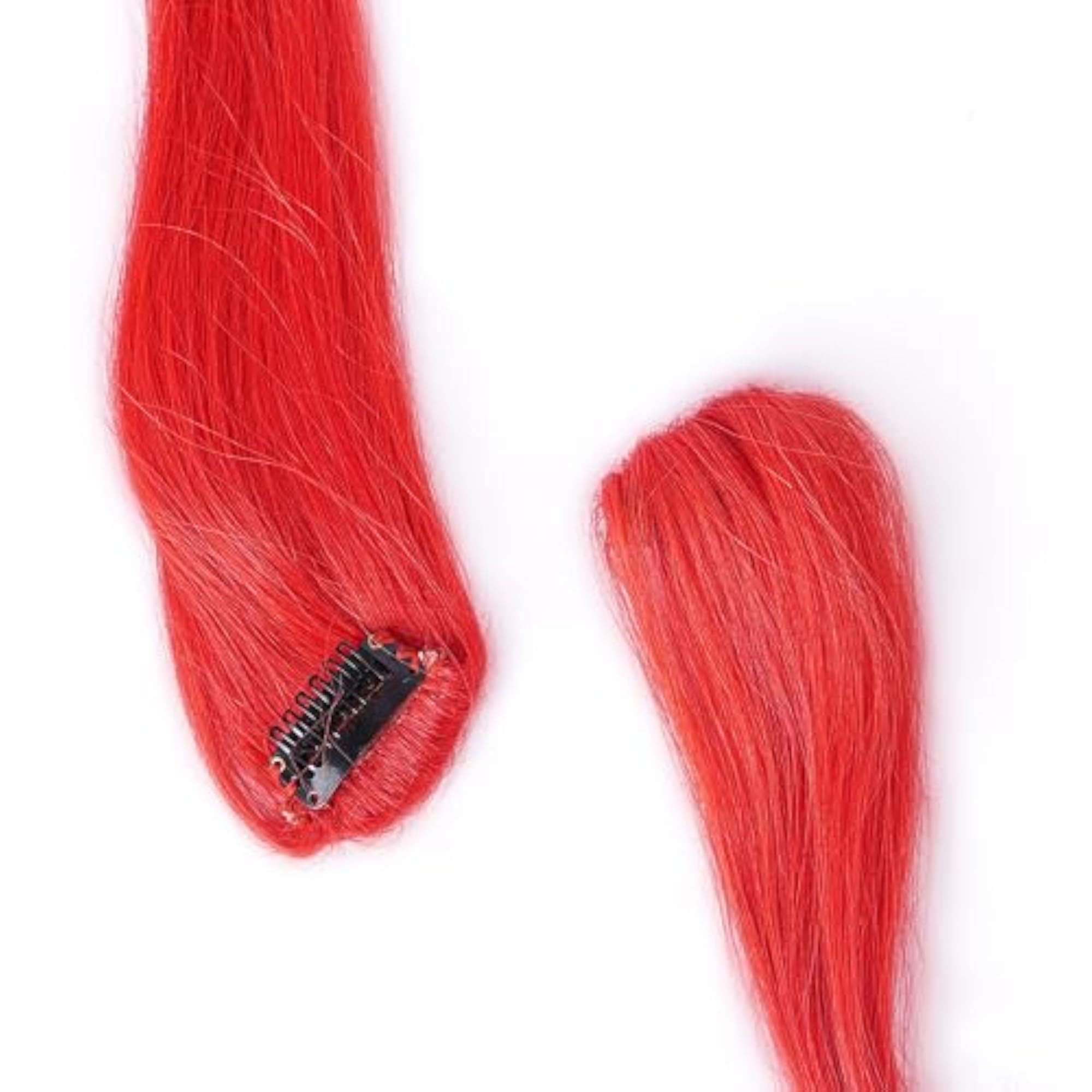 Human Hair Extensions in Red Color