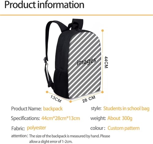 Starry Sky Horse Print Kid's Backpack Set with Lunch Bag & Water Bottle Sleeve, 17 Inch Large Capacity School Bag 3 in 12