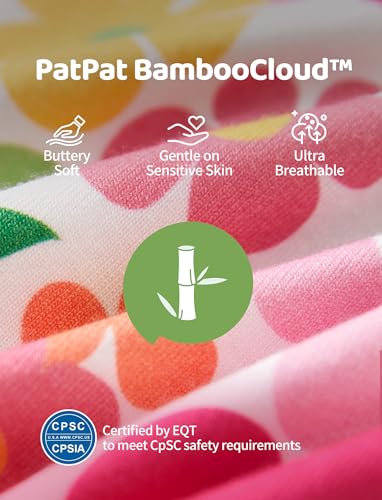 PATPAT Baby Girl Boy Clothes Newborn Infant Footie – Soft Viscose from Bamboo– 2-Way Zipper, Fold-Over Mitten, Ruffle Trim4