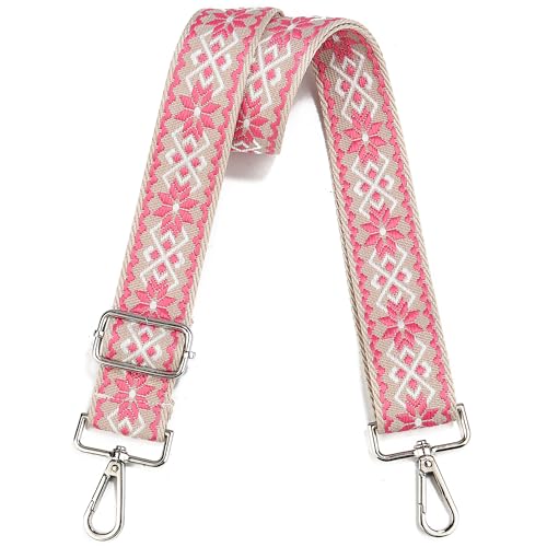 Image of Crossbody Straps for Purses Silver Hardware Purse Strap Wide Shoulder Strap Adjustable Replacement