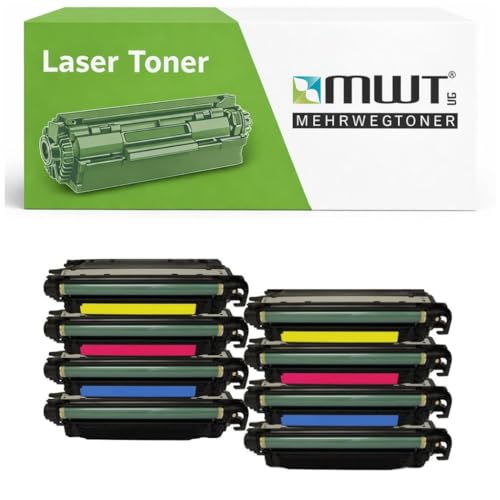 Lot de 8 toners compatibles pour HP LaserJet M551 M570 M575 remplace CE400A-03A 507A
