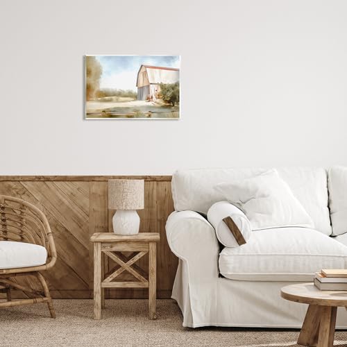 Image of Stupell Industries Barn in Rural Farmland Wall Plaque Art by Amy Hall | Stupell Industries | 19 x 13 Inches, Easy to Hang and Sturdy, Made in USA, by Amy Hall