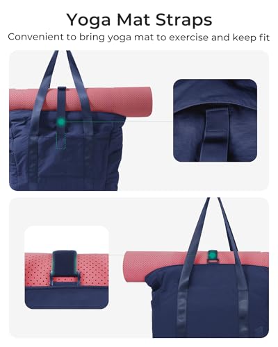 Image of BAGSMART Tote Bag for Women, Tote Bag with Zipper Work Tote with Compartments Nurse Shoulder Hanbag for Travel, Gym