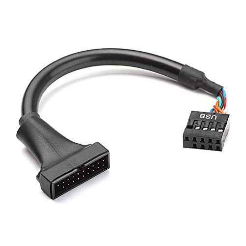 Bolwins H62S USB 20 Pin auf 9 Pin Kabel, USB 3.0 20pin Buchse auf USB 2.0 Motherboard intern 9pin Buchse Kabel Adapter Cover