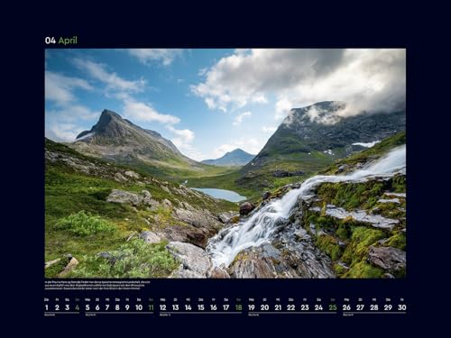 Calendrier Norvège 2027 Kunth grand format mural à spirale