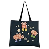 DIY Shopping Tote: lavable en machine et peut résister à l'usure quotidienne, peut être utilisé encore et encore. Excellente idée cadeau pour la famille à la maison, cadeau de la Saint-Valentin, cadeau de Noël et cadeau d'anniversaire, etc.