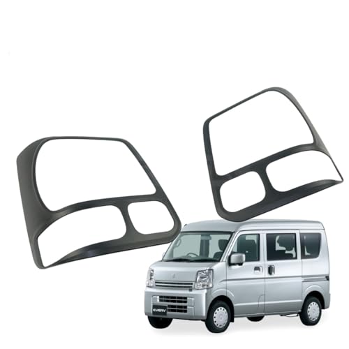 MOTOR POWER ヘッドライト ガーニッシュ カバー エブリイ バン DA17V エブリイワゴン DA17W H27/2〜R6/3 スズキ ハロゲンバルブ車専用 マットブラック 艶なし 黒 ヘッドランプ トリム パーツ 外装 カスタム ドレスアップ