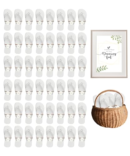 Image of Bulk Flip Flops for Weddings | 48 Pairs | Reception Guest Slippers | Women Men Beach Pool Wholesale Sandals Pack