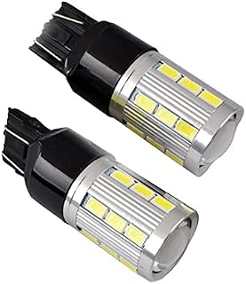 RunQiao 2pcs T20 7443 7440 W21/5W 580 LED Bulb Canbus DRL Daytime Running Lights Car Turn Signal Parking Light ( white)