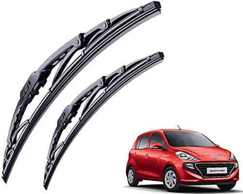 Image of WolkomHome High Performance OE Car Wiper Blade Replacement set of 2 Pc Right 24 inch Left 16 inch for Hyundai Santro 2018