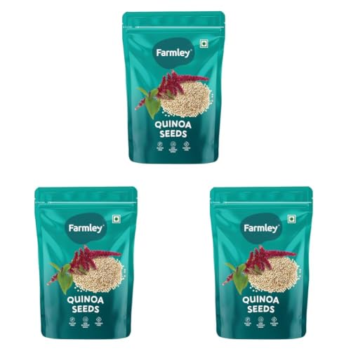 Image of Farmley Natural Quinoa 500 g | Gluten Free | Ready To Cook | High Fibre & Protein Content Quinoa Seeds (Pack of 3)
