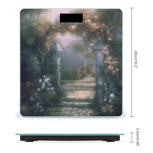 Báscula digital de baño de vidrio templado 26 x 26 cm miniatura 2
