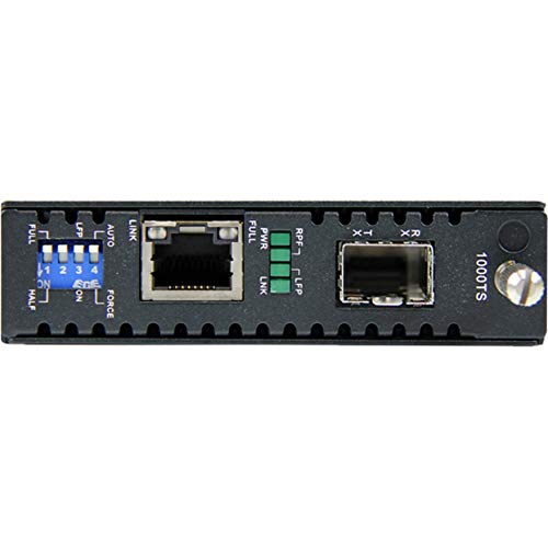 Image of StarTech Gigabit Ethernet Fiber Media Converter, TAA (ET91000SFP2) | Gigabit Ethernet Media Converter, With Open SFP Slot, Fiber to Ethernet Converter
