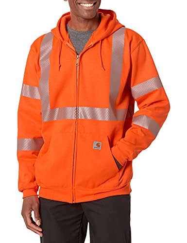 Carhartt Men's High Visibility Class 3 Sweatshirt,Brite Orange,X-Large