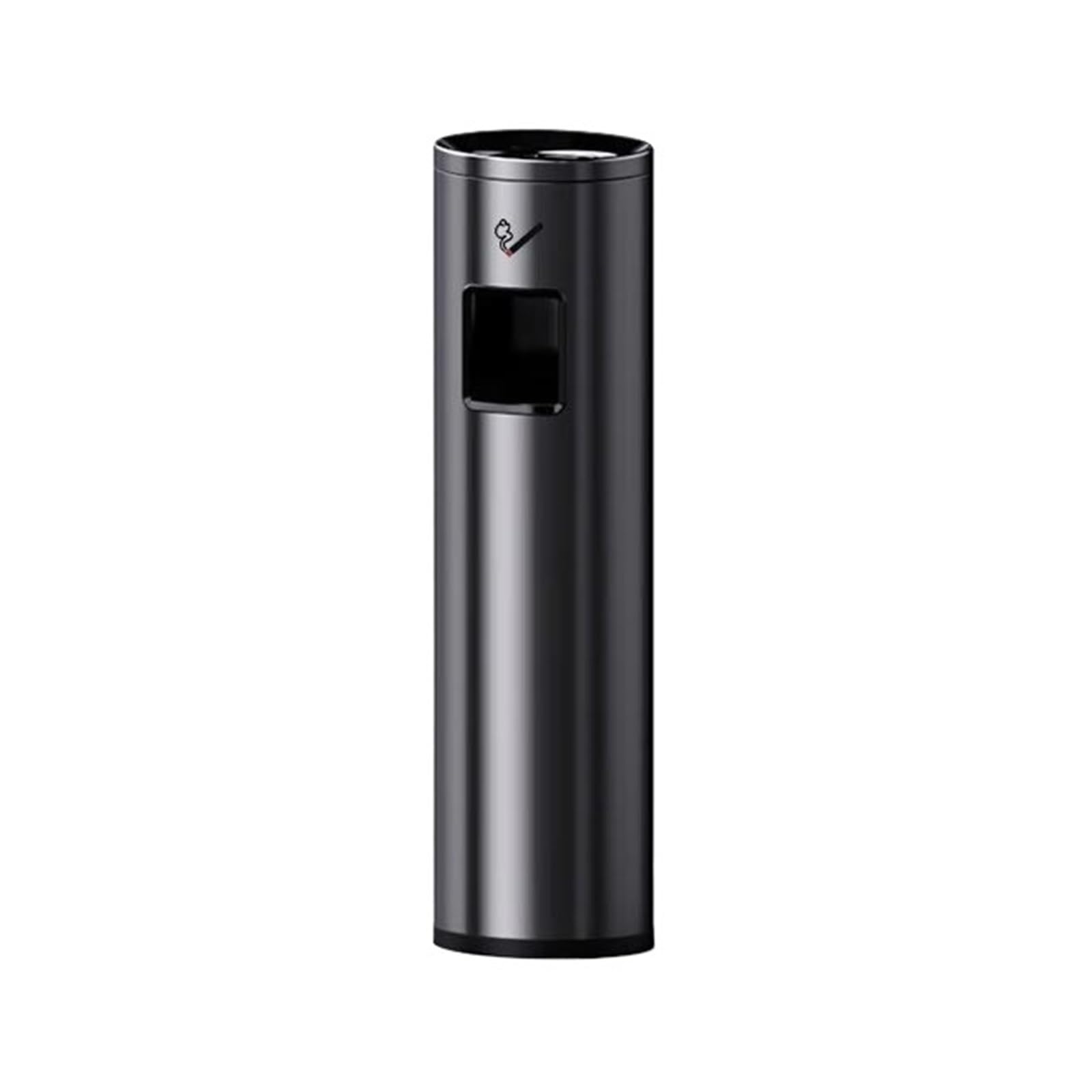 ZYYANSHOP Trash Cans Commercial Waste Bin Indoor Outdoor Trash Can with Lid, Floor Standing Stainless Steel Garbage Wastebasket Garbage(Black)