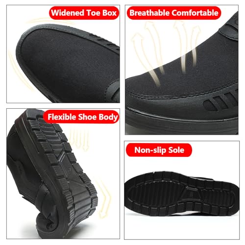 Men's Mesh Sneakers, Casual Classic Business Slip On Dress Sneakers Fashion Sneakers Penny Loafers, Lightweight and Breathable Men's Canvas Shoes3