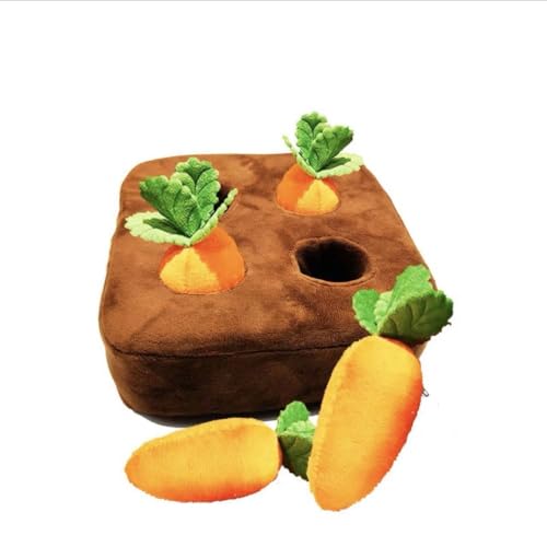 Hrzisda 犬用ニンジンおもちゃ スナッフルマット インタラクティブ 野菜畑 プル ラディッシュ 噛むおもちゃ 大型犬用 (大根4個です)