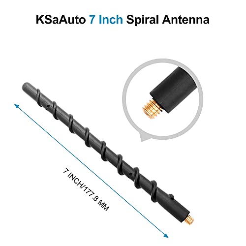 Short Antenna For Jeep Wrangler Jk Jku Jl Jt Jlu Gladiator Rubicon Sahara 2007-2023 | 7 Inch Car Radio Antenna Replacement | Jeep Accessories Designed For Optimized Am Fm Signal Reception #TOP7