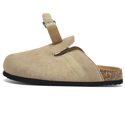 Image of Torotto Kids Clogs Cork Footbed Slippers Arch Support Potato Shoes with Adjustable Strap for Boys Girls