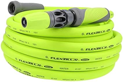 Flexzilla SwivelGrip Garden Hose 5/8" 50' 3/4" - 11 1/2 GHT with Twist Action Nozzle
