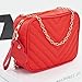 Cartera Roja de Mujer Fashionable Small Wallet Camera Case With Chain Shoulder Strap and Pendant Large Capacity Red Purse Suitable for Dating, Shopping
