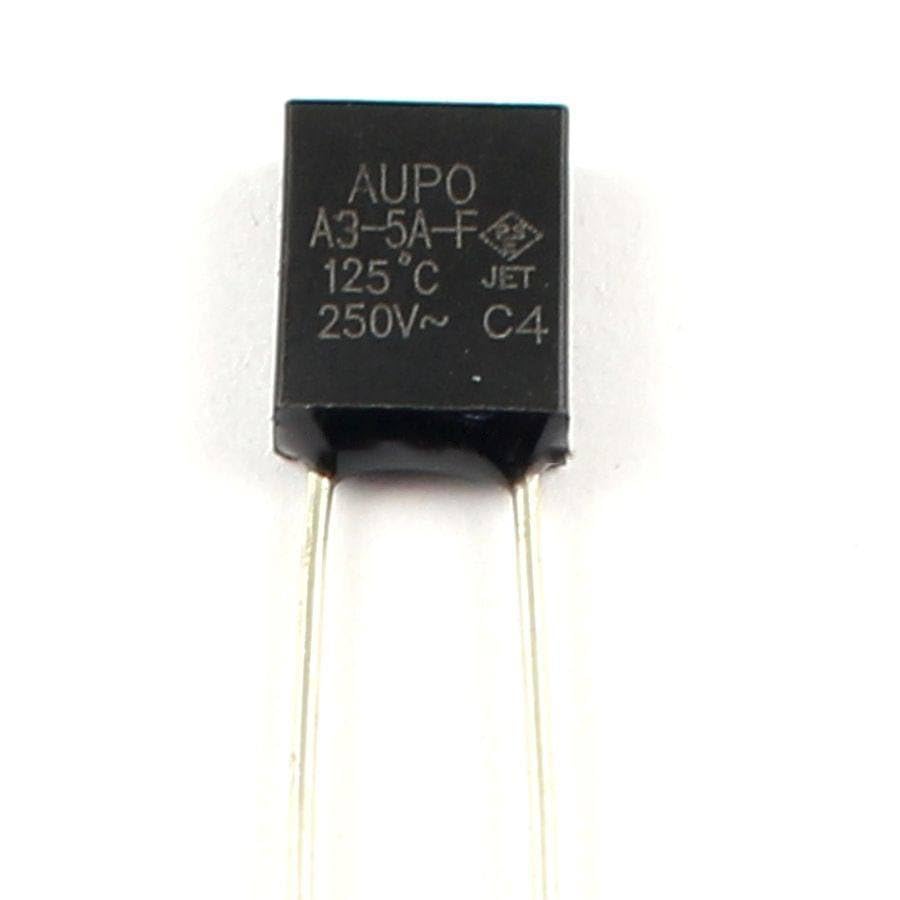 Generic 100 Pcs Thermal Fuse Cutoff TF 125 Degree 250V 5A A3-5A-F