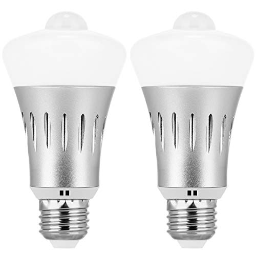 LED電球 人感センサー E26口金 センサー電球 口金直径26mm センサーライト 高輝度 800lm 6000K 60W相当 自動点灯 消灯 E26口金 消し忘れ防止 省エネ 玄関 廊下 階段 洗面所 クローゼットに最適
