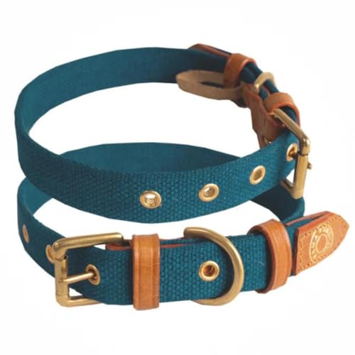 Vama Leathers Turquoise, Large - Canvas Collar (B096N4Q9G6) Amazon Price History, Amazon Price Tracker
