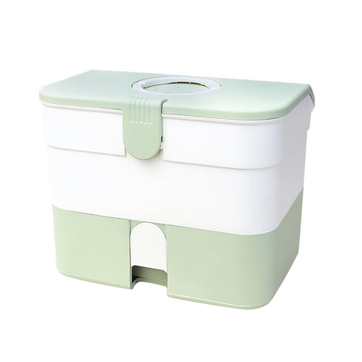 POPETPOP Botiquín de Primeros Auxilios Portátil de Gran Capacidad Diseño Multicapa y Asa Doble, Caja Organizadora de Medicamentos Ligera de Material Pp para Uso en Exteriores y Hogar