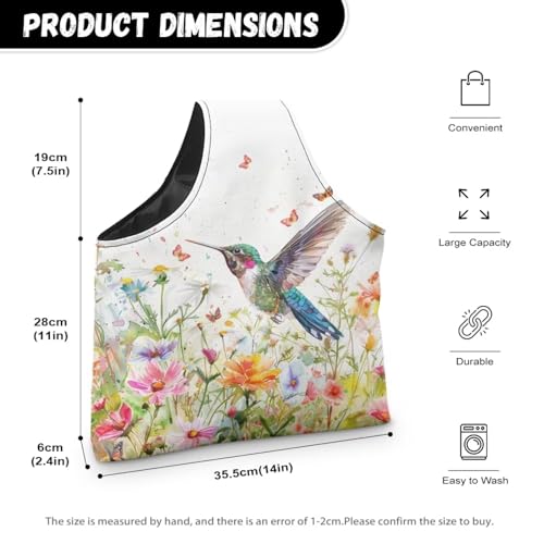 Image of Hummingbird Yarn Storage Organzier Knitting Bag Yarn Storage Shelves Floral Crochet Tots Bags Travel Knitting Accessories,Large