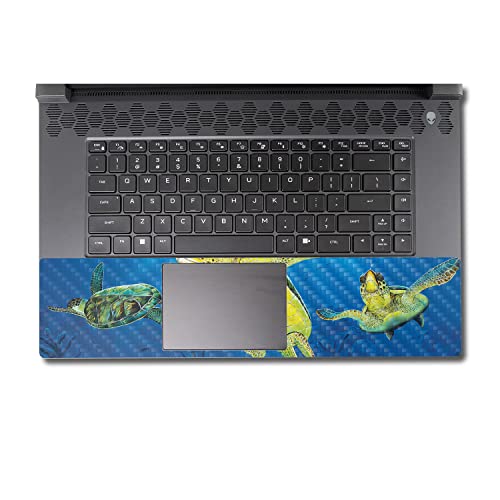 Image of MightySkins Carbon Fiber Skin Compatible With Alienware M17 R5 (2022) Full Wrap Kit - Turtle Dreams | Protective, Durable Textured Carbon Fiber Finish | Easy To Apply & Change Styles | Made in the USA