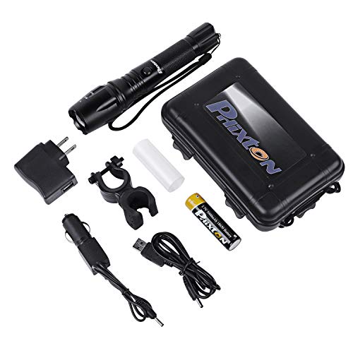 Phixton Rechargeable Tactical Flashlight Survival Front