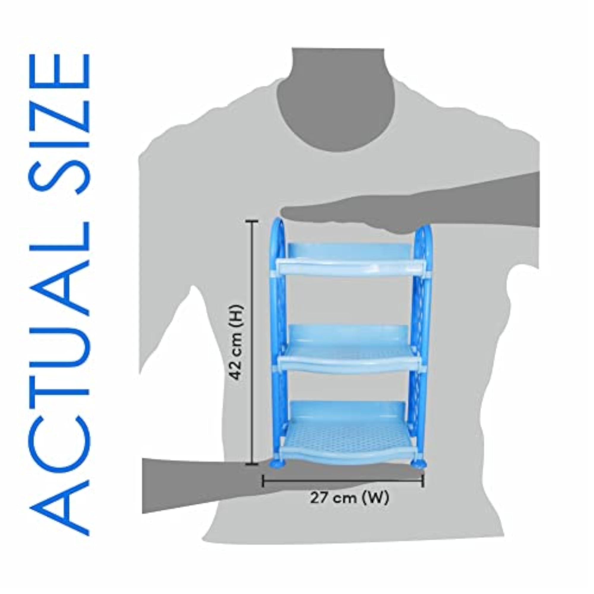 Plastic Prime Rexo 103 Organising Rack, 3 Shelves