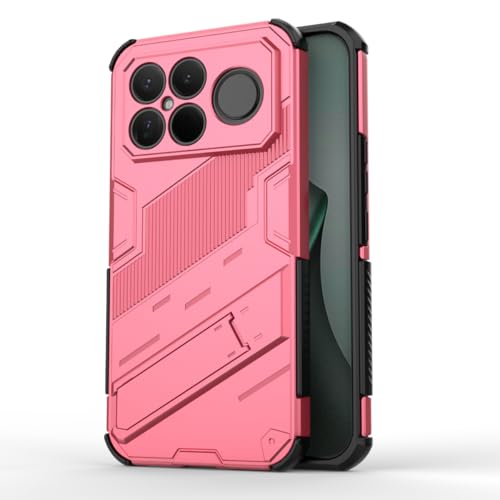 EASSGU Funda para Poco F8 Ultra (6.9" Inches), con Carcasa Protectora de Armor a Prueba de Golpes de Silicona para PC con Función Atril - Rosa