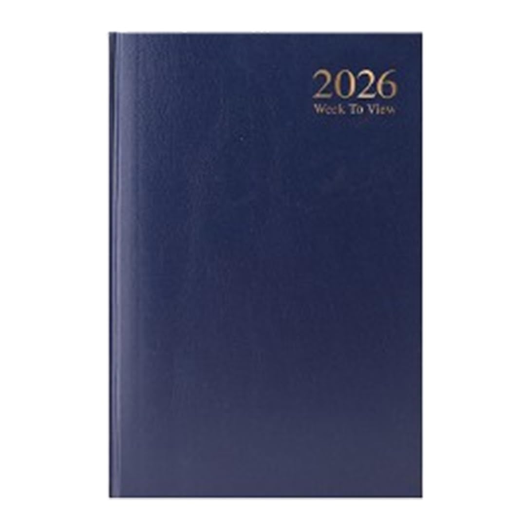 – 2026 A5 Week-to-View Diary by 1ABOVE – Casebound Hardback Weekly Planner with 60gsm Paper – Compact Organizer for Home, Office & Everyday Use (Blue)