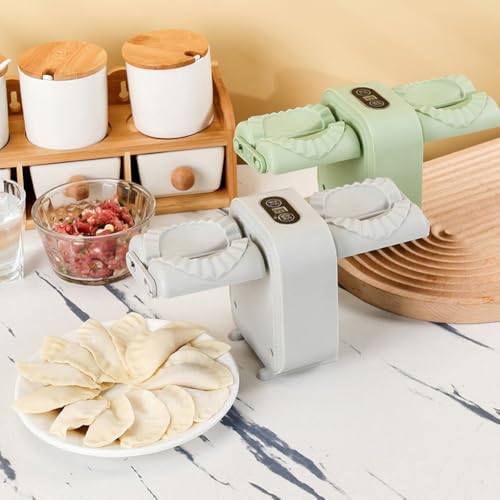 Opatiny Moldeador eléctrico de raviolis, máquina automática de albóndigas con 2 modos para uso doméstico en la cocina, color gris