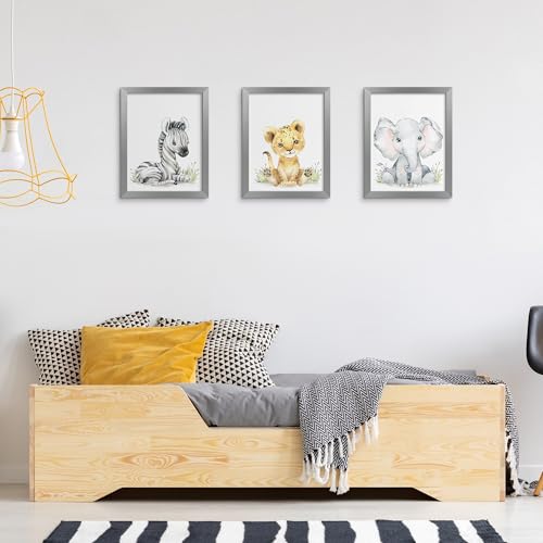 Image of upsimples 8.5 By 11 Picture Frame, Display Pictures 6x8 with Mat or 8.5 x 11 Without, Wall Hanging Photo Frames, Metallic Gray, 1 Pack