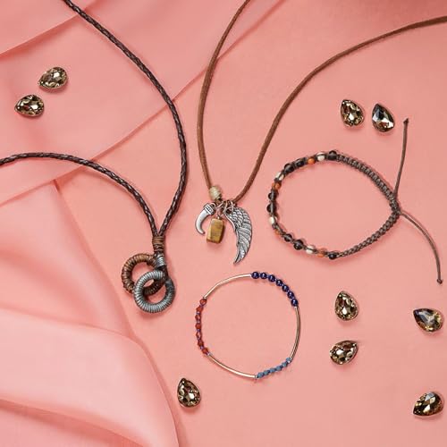 ZEYIYER 5 Stück Lederband Lederhalsbandkordel, 5 m Lederseil Halsbandseil Wildlederkordel Lederband für DIY Bastelarbeiten Schmuckherstellung