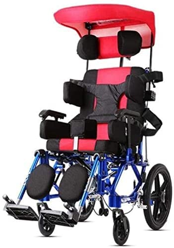 WBJLG Fauteuils Roulants Enfants 26 kg Fauteuil Roulant Multifonction Avancé Ergonomie Confort Accoudoirs réglables Pattes arrières Cover