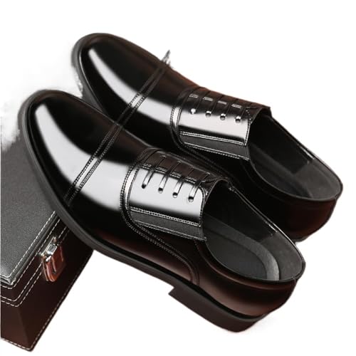 Men's Slip On Black Formal Dress Shoes Business Uniform Loafers Large Size Casual Leather Shoes for Instructor4