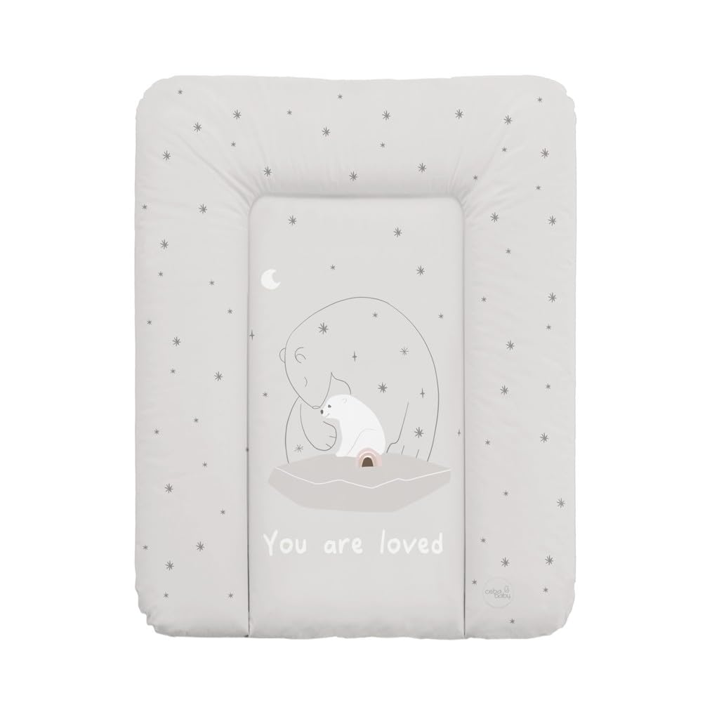 CEBA BABY Polar Bears Matelas à langer, souple, 50 x 70 cm, pour supports solides, basique, certifié Öko-Tex Standard 100
