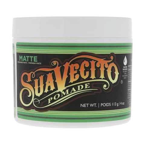 Suavecito Pomade Matte (No Shine) Formula 4 oz, 1 Pack - Medium Hold Hair Pomade For Men - Matte Hair Paste For Natural Texture Hairstyles Cover