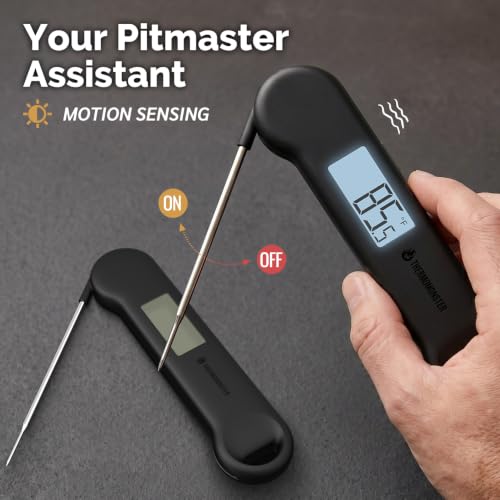 0.5 Sec Instant Read Meat Thermometer Digital for Outdoor Fryer, Black - Image 4