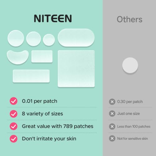 789 Count Pimple Patches, 8 Sizes Hydrocolloid Patch Variety Pack(15%ACC:M63EG97V2LEL) - image 7