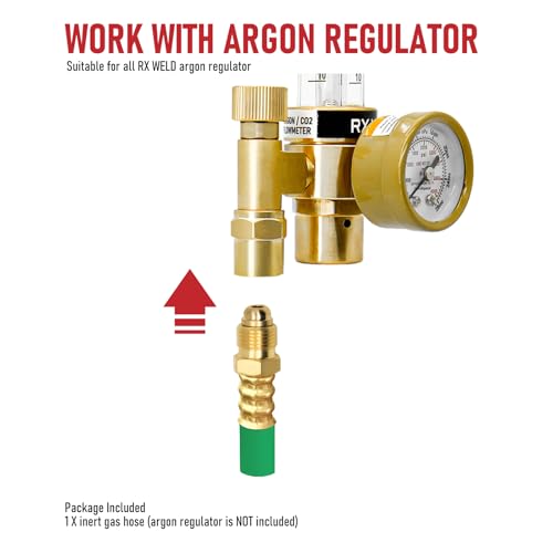 Image of RX WELD Inert Gas Welding Hose - Argon Flow Hose (Green, 5FT)