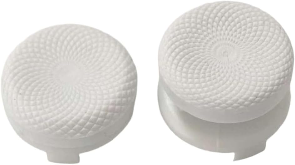 2pcs Extenders Thumb Grips for PS5 FPS Joystick Cover Caps Soft Anti-Slip Rubber Thumb Sticks for PS4 (White)