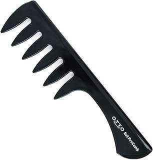 OTTO Hair Styling Barber Professional Comb – Gel Pro Comb - Portable Shaping and Teasing Wet - Wide Tooth classic oil slick styling Salon Barber Hairdressing Styling Comb - Anti-Static Hair Brush, (Black)