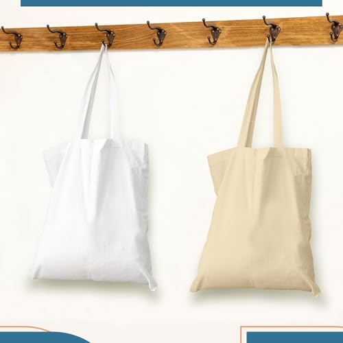 Economical-Canvas-Cotton-Tote-Bag-6-8-Pack-Lightweight-Reusable-Grocery-Shopping-Cloth-Bags-DIY-Advertising-Promotion