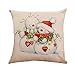 Produktbild Dream Room Weihnachten Kissenbezug 45 x 45 cm, Weihnachten Schneemann Muster Kissenbezug Baumwolle Leinen Kissenhülle Dekokissen Fall Sofa Auto Kissenbezüge Weihnachten Home Decor Sofakissenbezug